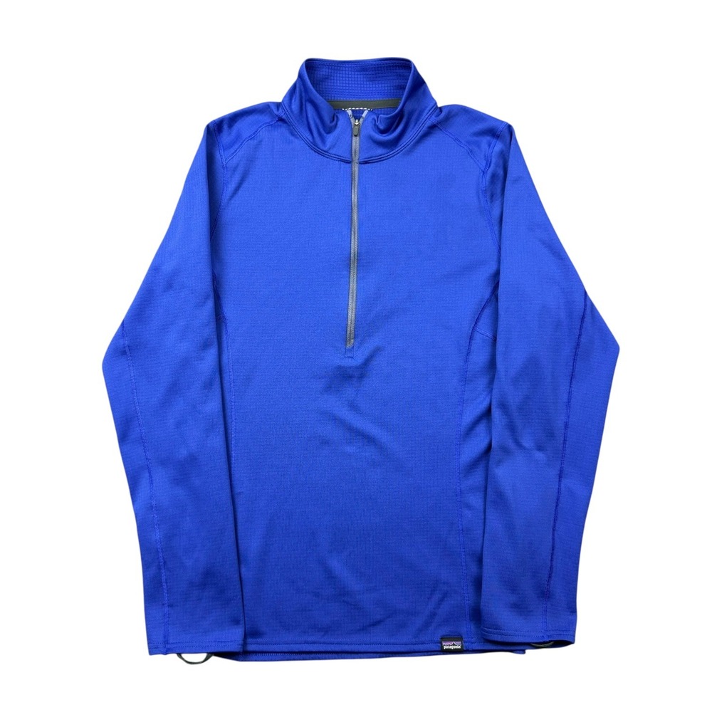 Patagonia Midweight Capilene Baselayer Women Medium Blue 1/2 Zip Outdoors Hiking